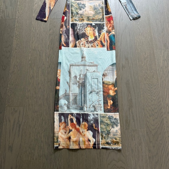 Alice + Olivia Delora Sunday Dreaming Maxi Dress Renaissance - Size 2 - EUC - Picture 4 of 12